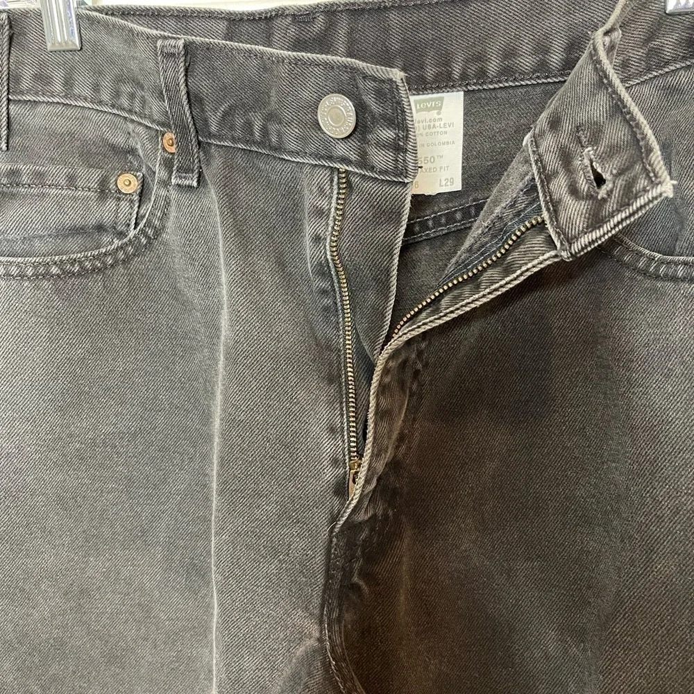 Levi’s 550 classic straight leg denim men’s jeans black 34 waist zipper fly